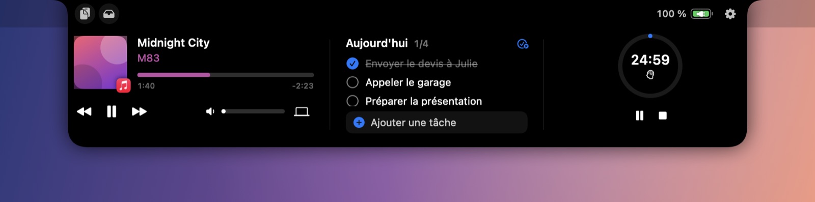 Votre journée dans l'encoche